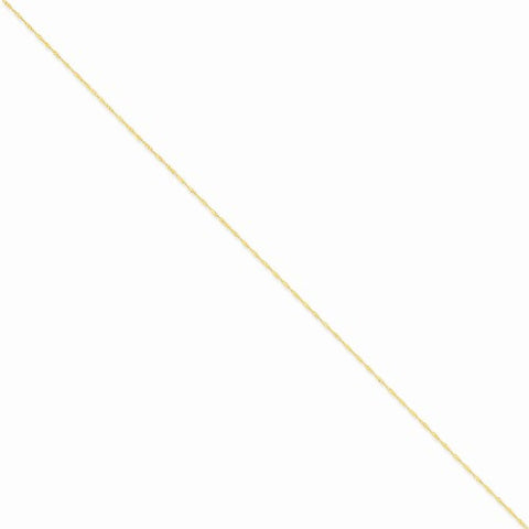 14K Yellow Gold Singapore Chain Bracelet