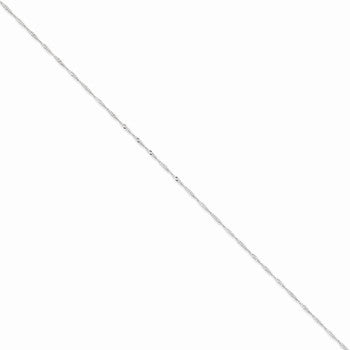 14K White Gold Singapore Chain