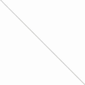 14K White Gold Diamond-Cut Cable Chain