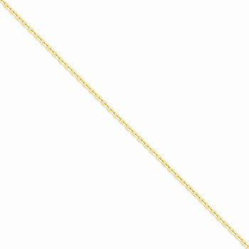 14K Yellow Gold Diamond-Cut Cable Chain