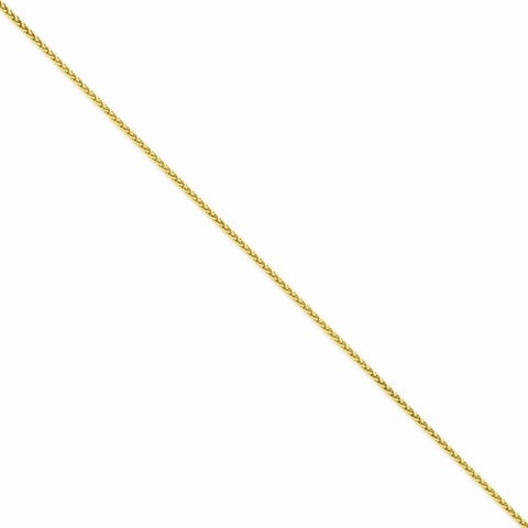 14K Yellow Gold Parisian Wheat Chain Anklet