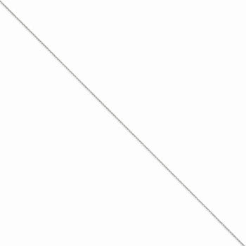 14K White Gold Round Diamond-Cut Wheat Chain