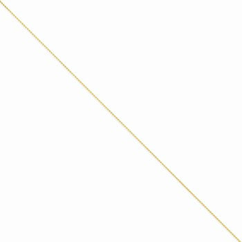 14K Yellow Gold Round Diamond-Cut Wheat Chain
