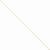 14K Yellow Gold Round Diamond-Cut Wheat Chain Anklet