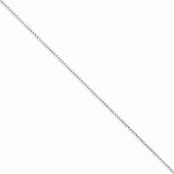 14K White Gold Solid Polished Spiga Chain