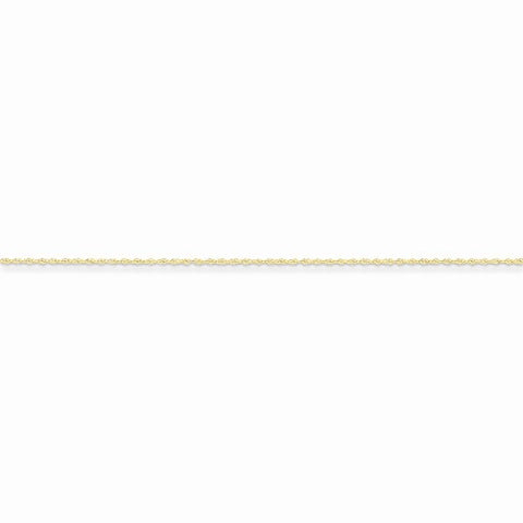 14K Yellow Gold Light-Baby Rope Chain Anklet