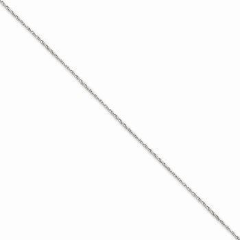 14K White Gold Round Parisian Wheat Chain