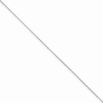 14K White Gold Cable Chain