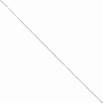 14K White Gold Cable Chain