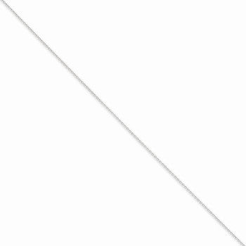 14K White Gold Cable Chain