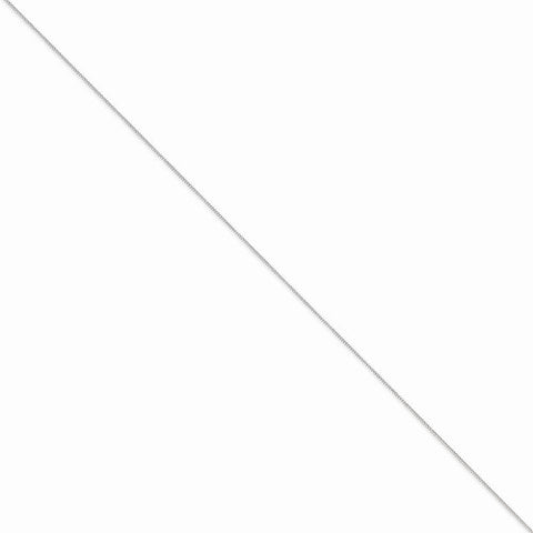 14K White Gold Pendant Curb Pendant On Chain