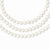 14K Yellow Gold 3 Strand Cultured Pearl Necklace