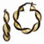 14k Yellow Gold Chocolate Rhodium 7mm Twisted Hoop Earrings