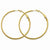 14k Yellow Gold 3x35mm Polished Round Hoop Earrings