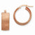14k Yellow Gold Plated Rose Gold 8x15mm Satin Round Hoop Earrings