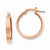 14k Yellow Gold Plated Rose Rhodium Hoop Earrings