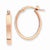 14k Yellow Gold Plated Rose Rhodium Oval Hoop Earrings