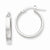 White Rhodium Plated 14k Yellow Gold Hoop Earrings