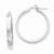 White Rhodium Plated 14k Yellow Gold Hoop Earrings