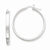 White Rhodium Plated 14k Yellow Gold Hoop Earrings