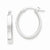 White Rhodium Plated 14k Yellow Gold Oval Hoop Earrings