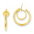 14k Yellow Gold Non-pierced Hoop Earrings