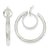 White Rhodium Plated 14k Yellow Gold Non-pierced Hoop Earrings