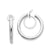 White Rhodium Plated 14k Yellow Gold Non-pierced Hoop Earrings