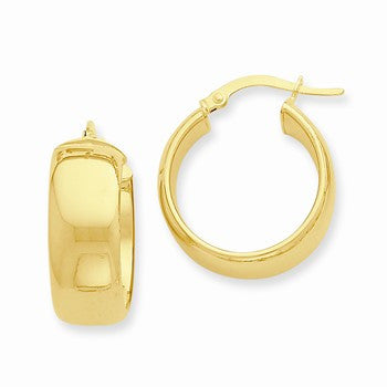 14k Yellow Gold Hoop Earrings