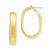 14k Yellow Gold Oval Hoop Earrings