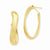 14k Yellow Gold Twisted Oval Hoop Earrings
