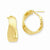 14k Yellow Gold Twisted Oval Hoop Earrings