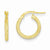 14k Yellow Gold Textured Hoop Earrings
