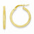 14k Yellow Gold Textured Hoop Earrings
