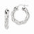 14k White Gold Polished Twisted Hoop Earrings