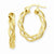14k Yellow Gold Polished Twisted Hoop Earrings