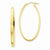 14k Yellow Gold Polished Oval Hoop Earrings