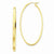 14k Yellow Gold Polished Oval Hoop Earrings