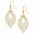 14k Two-tone Fancy Shepard Hook Earrings