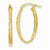14k Yellow Gold Oval Hoop Earrings