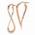 14k Yellow Gold Plated Rose Gold Polished Twisted Hoop Earrings