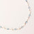 14K White Gold Fe-Blue Topaz & Pearl Stations On Necklace