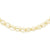 14K Yellow Gold Triple Strand Textured Link Necklace