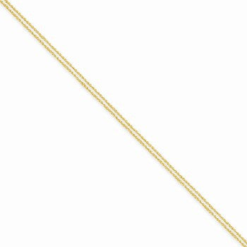 14K Yellow Gold Double Strand Rope Chain