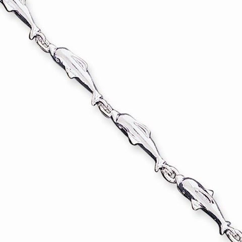 Sterling Silver Dolphins Bracelet