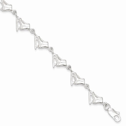 Sterling Silver Ice Skate Bracelet