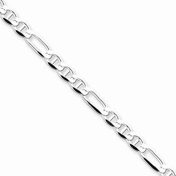 Sterling Silver Figaro Anchor Chain