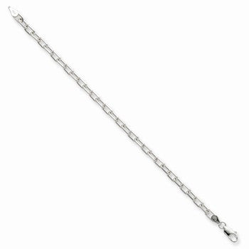 Sterling Silver Fancy Diamond-Cut Open Link Cable Chain