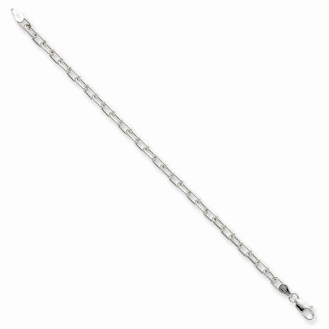 Amore La Vita Sterling Silver 4.3mm Fancy Diamond-cut Open Link Delightful Cable Charm