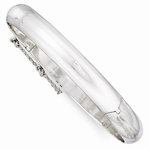 Sterling Silver Fancy Hinged Bangle Bracelet